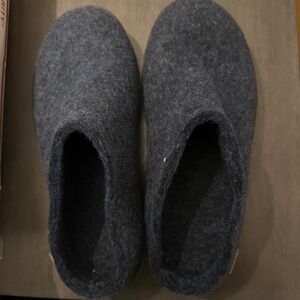 Glerups Male Slipper Blue Felt Rubber Sole Sz 43 Mens US 10